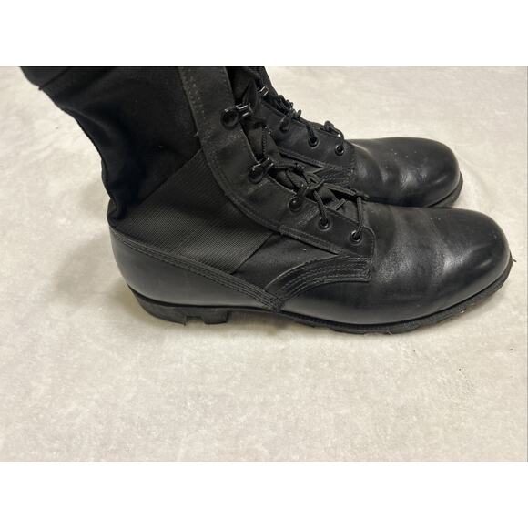 Vintage RO-Search Black Leather Combat Military Jungle Boots Size 11 R - Picture 4 of 8